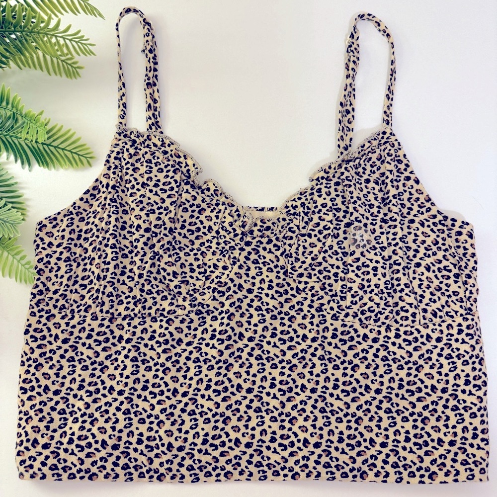 L.A. Hearts Leopard Cheetah Animal Print Crop Top XS